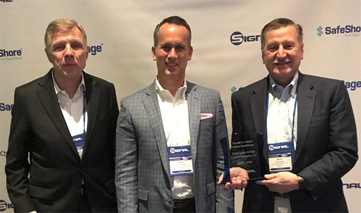 Great Lakes Dredge and Dock Honored by Signal Mutual for 2018 Safety Excellence Award